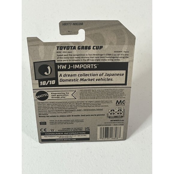 Hot Wheels Toyota GR86 Cup J-Imports 2024 Toni Breidinger 10/10 Diecast Car 1:64 - Picture 3 of 11